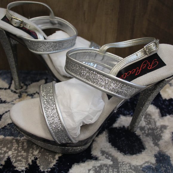 sparkly silver heels - Picture 2 of 2